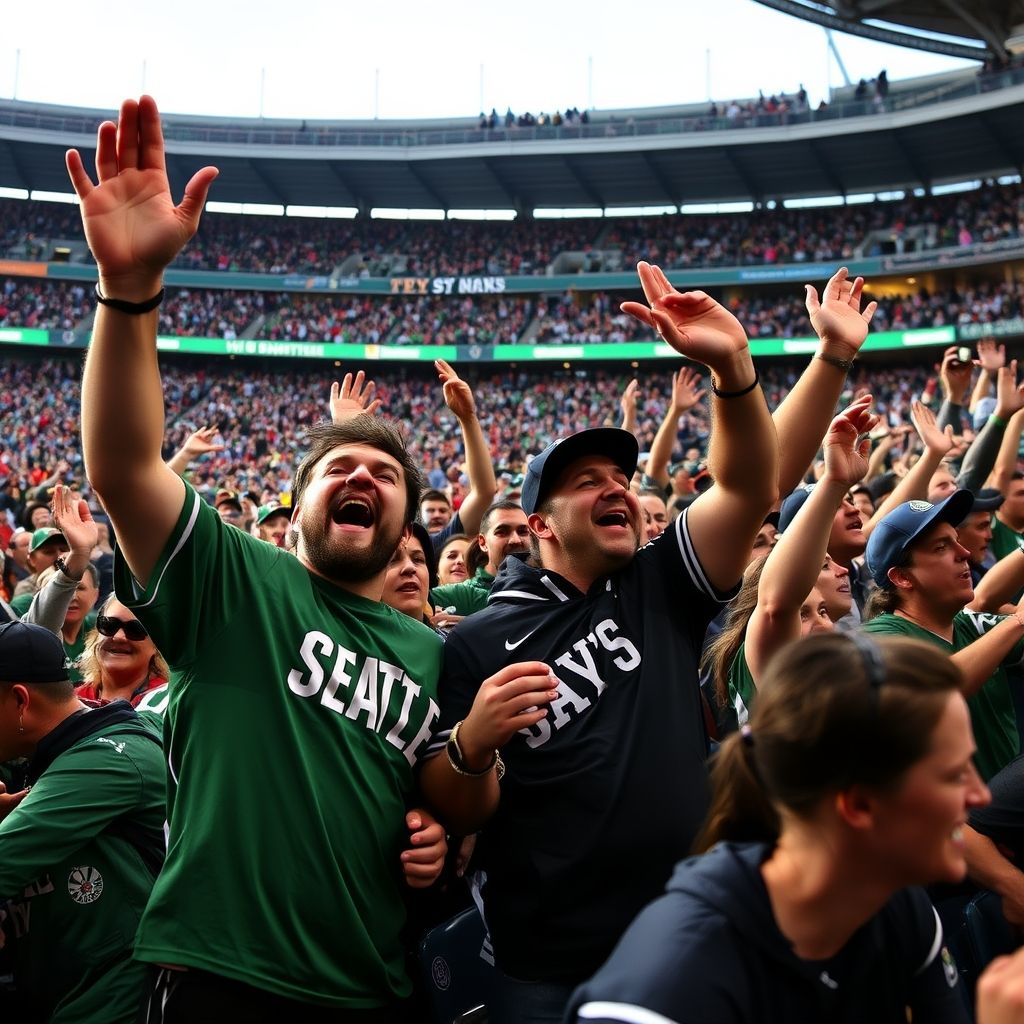 leyu乐鱼体育-西雅图海湾者球迷现场助威，球队士气高涨